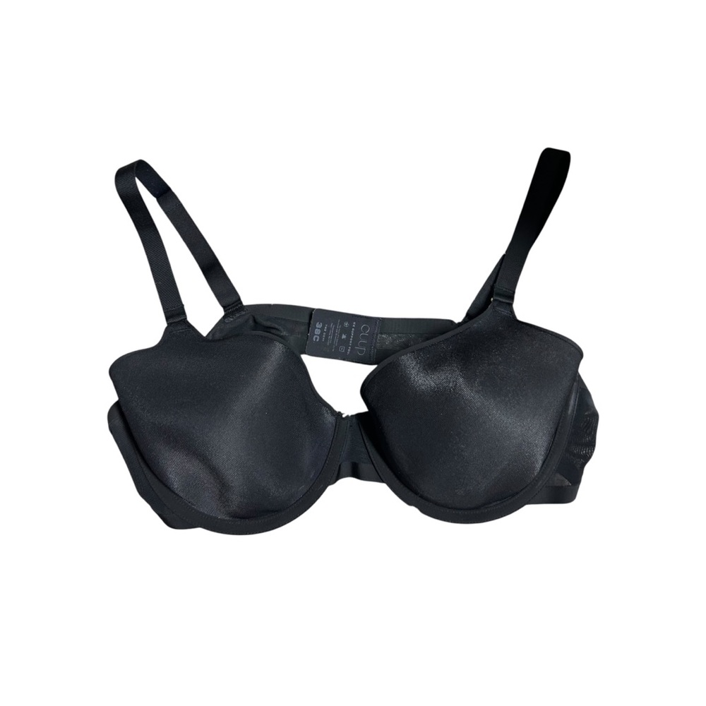CUUP brand mesh underwire bra size 38C great coverage and soft cup in black